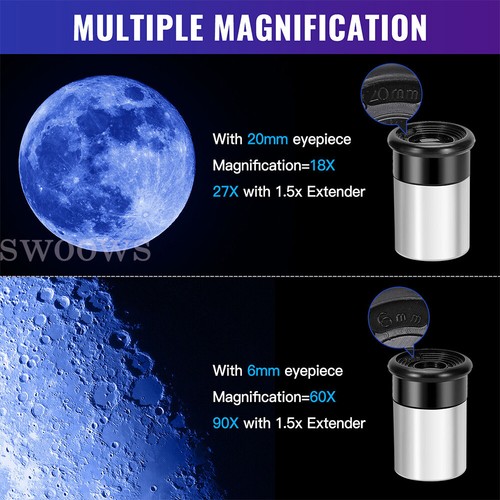 150x Astronomical Telescope HD Zoom w/High Tripod Outdoor Monocular Observation - Picture 14 of 17