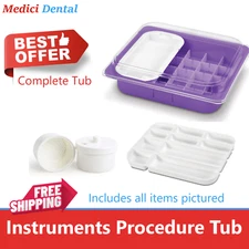 Dental Procedure Tub Insert Tray Mini Tray Divider Tub Cover - Complete Tub Set
