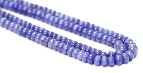 Beautiful Tanzanite Quartz smooth rondelle Shape Beads, 15" 7-8 mm Tanzanite - Picture 5 of 10
