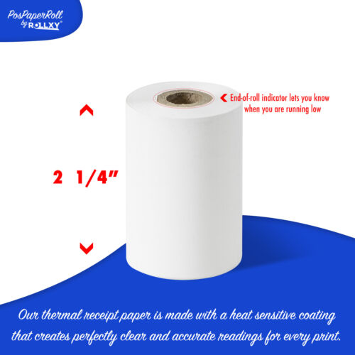 2 rotoli carta termica per ricevute 1/4" x 70' 50 **SPEDIZIONE GRATUITA** - Foto 3 di 4