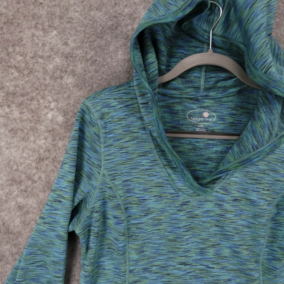 Moletom Tangerine Feminino Grande Elástico Azul Verde Lã com Bolsos - Imagem 3 de 4