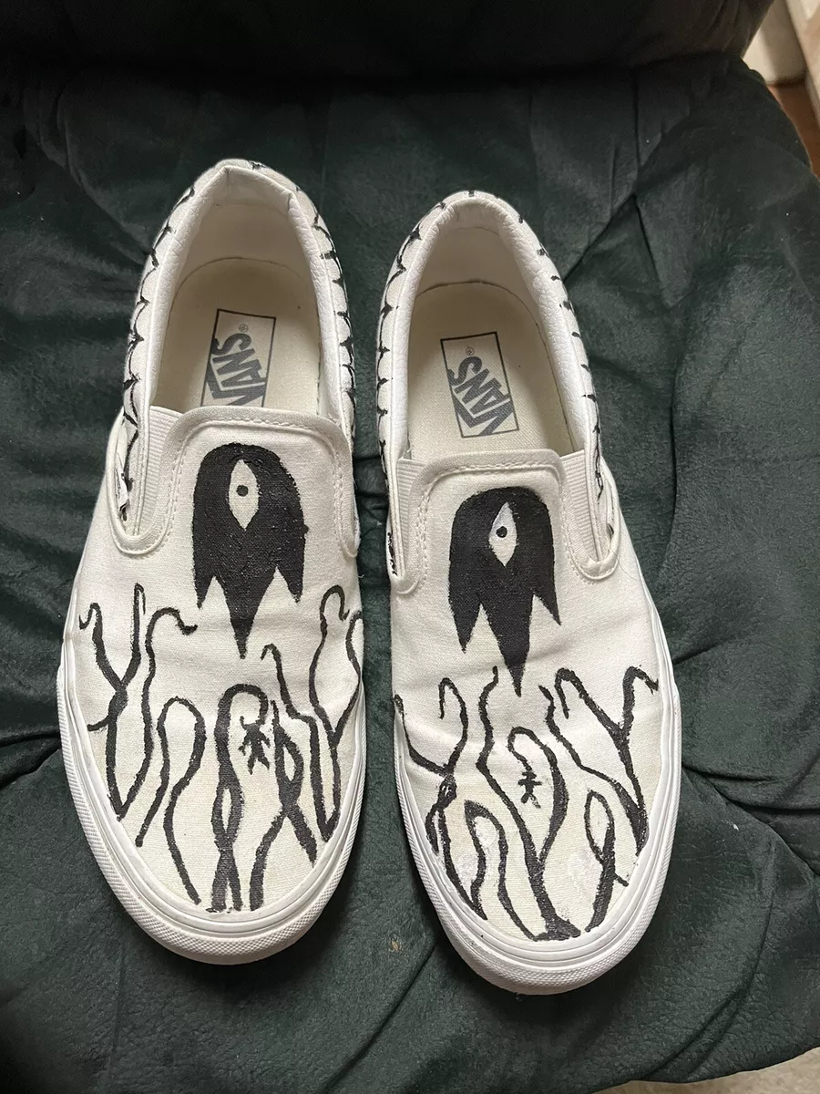 White vans cheap customized