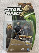 Star Wars The Clone Wars Savage Opress CW02 Yoda Green Card Action Figure