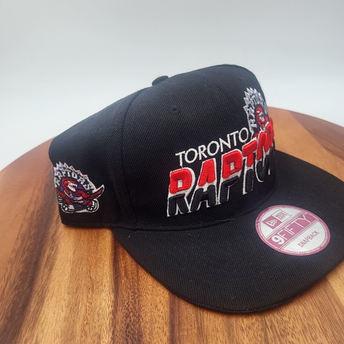 Toronto Raptors Flatbill Cap New Era 9FIFTY Snapback Hat NBA Wool Premier - Picture 2 of 7