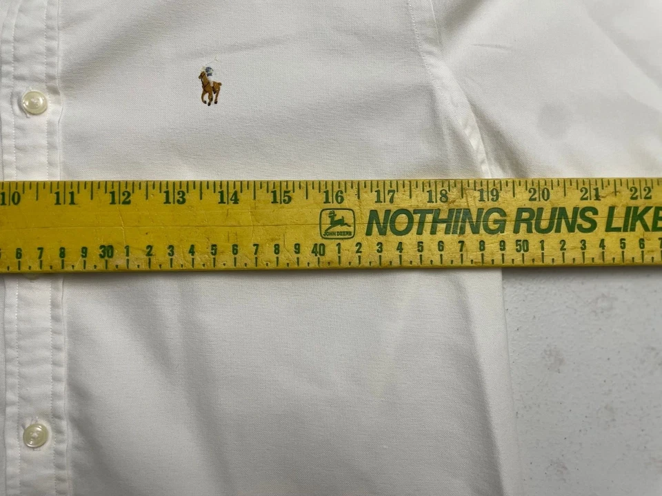 Ralph Lauren Etiqueta Negra Abotonada Blanco Manga Larga Talla 12 Foto 4 de 4