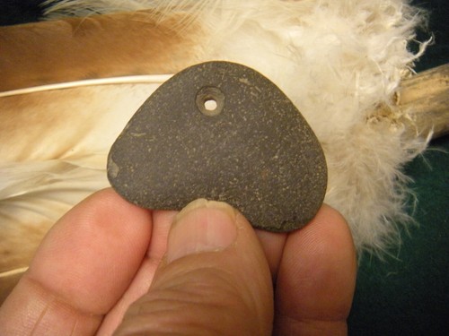 A NICE AUTHENTIC DRILLED PEBBLE PENDANT - HANNIBAL MISSOURI - MISSISSIPPI RIVER - Picture 5 of 14
