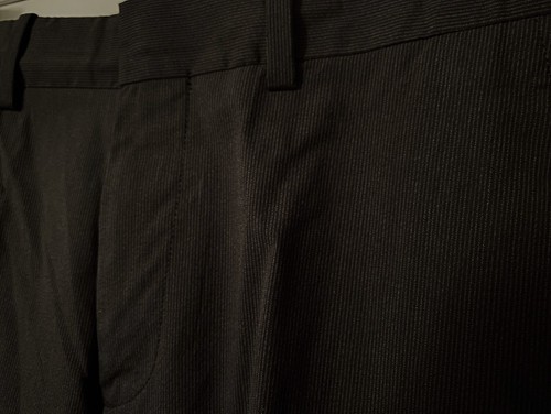 Theory Anzughose Herren schwarz strukturiert gestreift schmale Passform, 31 x 29, gebraucht - Bild 3 von 6