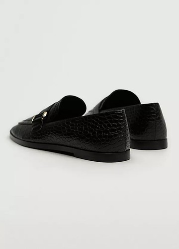MNG Slip-On Black Rick Shoes Moccasin Loafer By Mango SIZE: UK-7 , EUR-40 - Picture 2 of 11