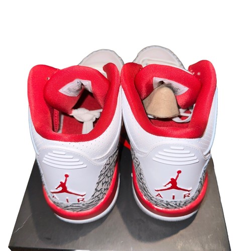 Air Jordan 3 Retro (GS) SZ 6Y Cardinal Red 398614-126 - Picture 6 of 8
