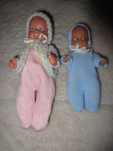 2 Püppchen Baby Vintage klein DDR