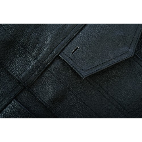Gilet moto club nuovo stile SOA uomo vera pelle biker moda - Foto 8 di 30