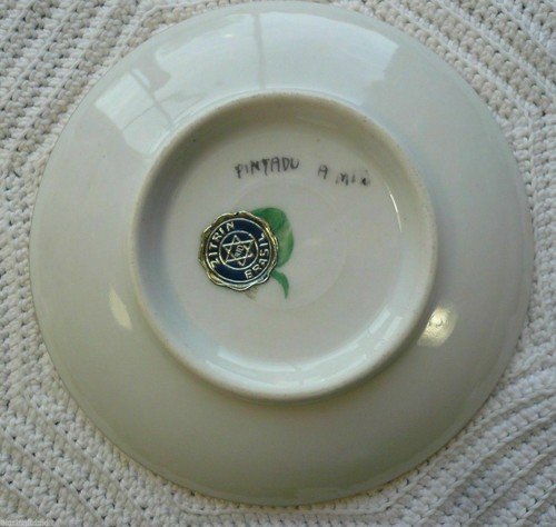 Piccolo piattino 4" dipinto a mano citrino Brasile Rio Copacabana Pintadu Brasile - Foto 2 di 2