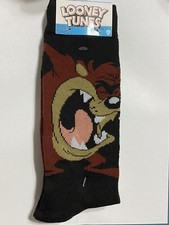 Looney Tunes Tasmanian Devil Sylvester Men's 2 Pairs Socks Size 6-12