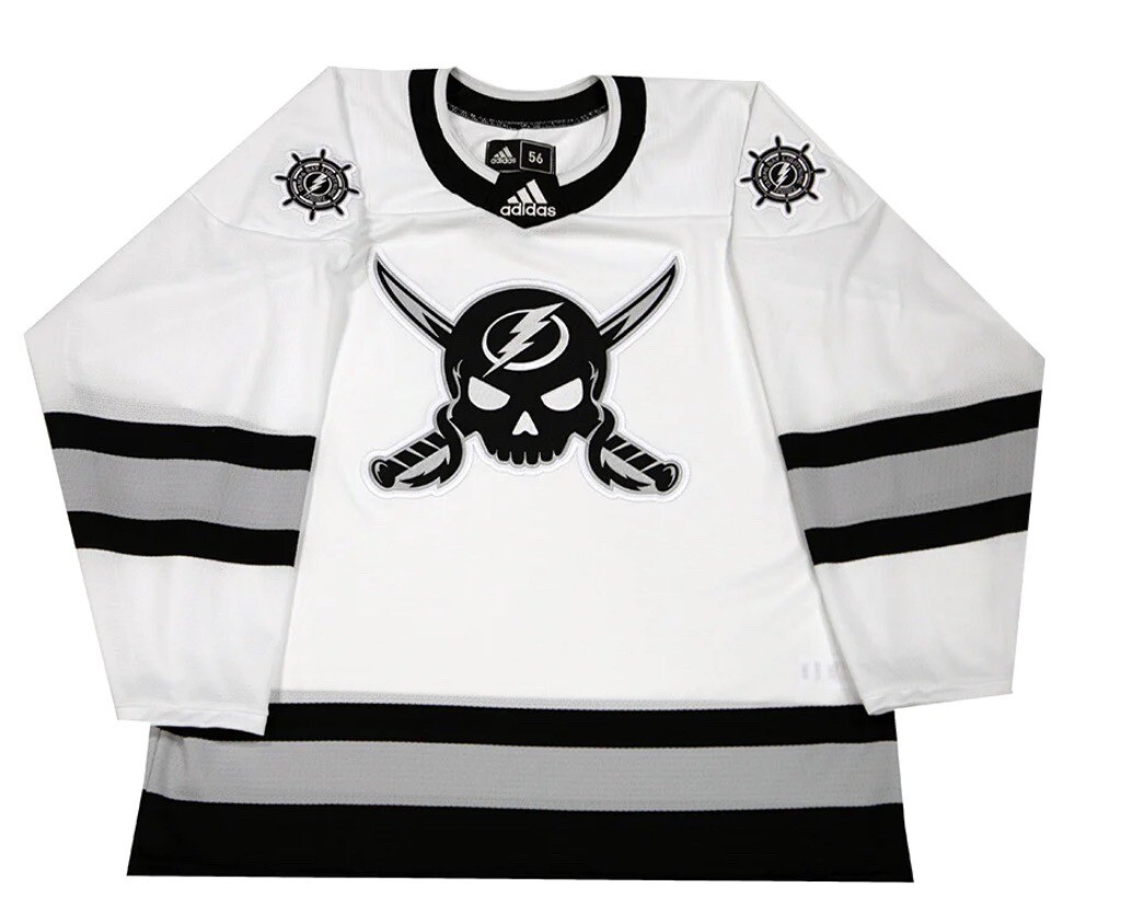 RARE TAMPA BAY LIGHTNING GASPARILLA ADIDAS HOCKEY JERSEY 52 L 1 OF 1904