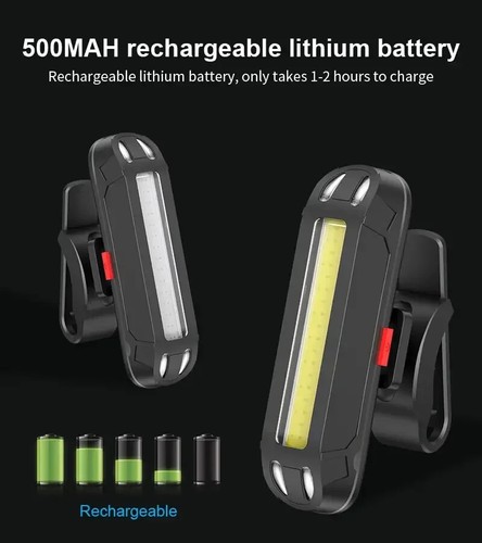 💡Lampe, Lumière Feu Avant LED Vélo VTT USB Eclairage Sécurité - Imagen 4 de 5
