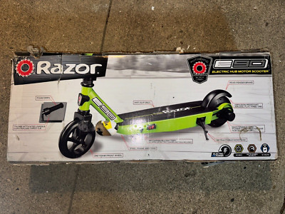 Razor E100 Electric Scooter, Pneumatic Front Tire, Hand-Operated Front Brake