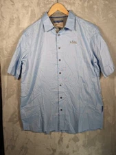 Lidl Shirt Mens Large Blue Button Up Logo Employee Replacement Food Service