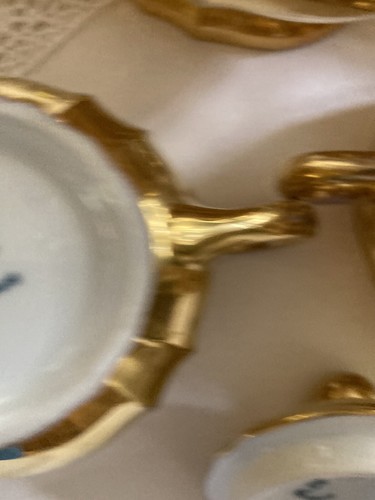 Teekanne Zuckerdose & Milchkanne Fürstenberg Gold sehr seltenes Set über 1 Liter - Bild 9 von 22