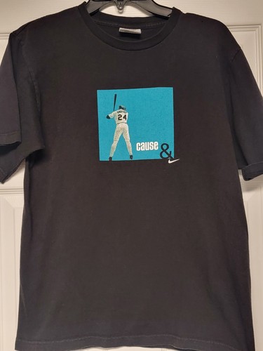 Ken Griffey Jr Vintage 90s Nike Cause And Effect T Shirt Youth Xl 19x25 - Afbeelding 1 van 11