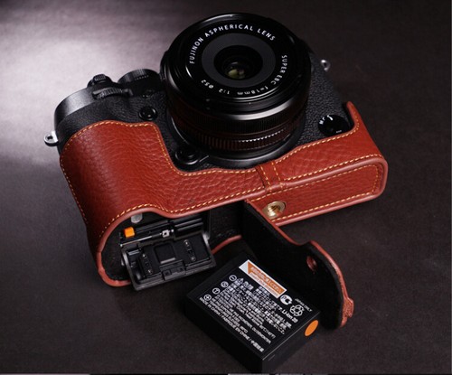 Funda completa hecha a mano de cuero genuino para cámara para Fujifilm X-T2 X-T3 - Imagen 17 de 20