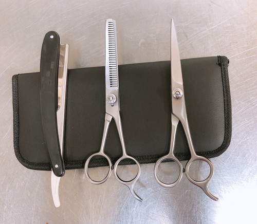 6,5" Profi Salon Haarschneideschere dünner Friseurschere Rasierer Set - Bild 7 von 7