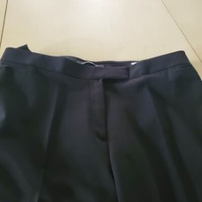 ELIE TAHARI WOMENS SIZE 6 BLACK DRESS CAREER SLACKS TROUSERS PANTS LINEN BLEND