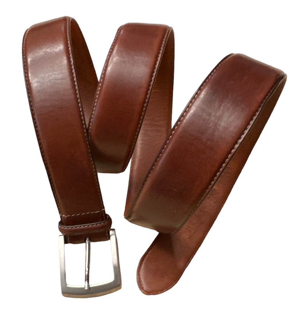 Brooks Brothers 346 Mens Sz 40 Brown Leather Belt | eBay