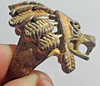 ANCIENT ROMAN SILVERED RING DRAGON HEAD RING RARE ARTIFACT AUTHENTIC