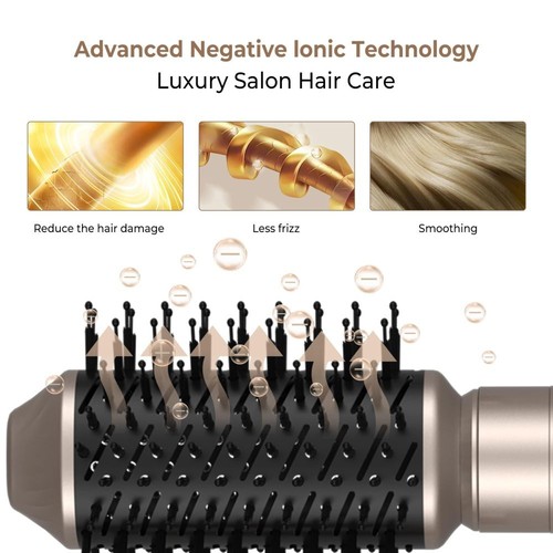 6in1Airstyler Curling Warmluftbürste Föhnbürste Lockenstab Hairstyler Rundbürste - Bild 24 von 24