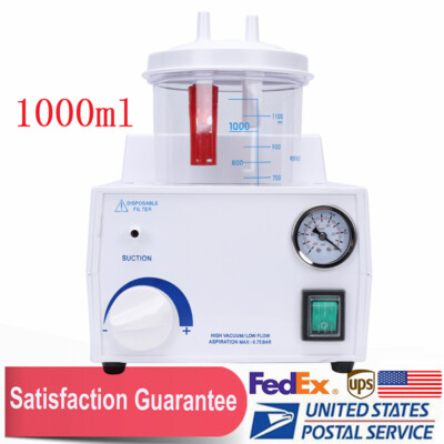 Dental Phlegm Suction Unit Emergency Medical Vacuum Aspirator Machine Portable