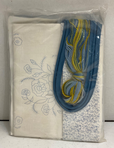 CATHY NEEDLECRAFT VINTAGE NADELSPITZE STICKSET "BLAUES BOUTIQUE-KISSEN" - Bild 2 von 2