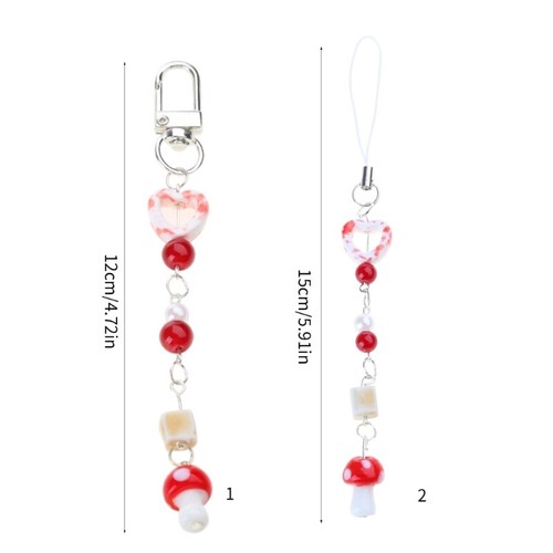 Stylish Mushroom Cellphone Charm Fashionable Phone Straps Chain Charm Accessory - 第 8/9 張圖片