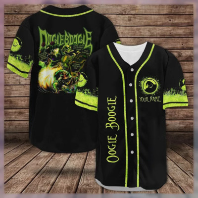 Personalized Oogie Boogie Nightmare Before Christmas 3D Baseball Jersey Shirt