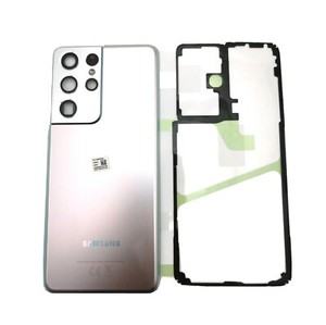 Original Samsung Galaxy S21 ULTRA SM-G998B Akkudeckel Backcover +Kleber Silber B
