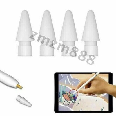 4X Stylus Tips Ersatzspitzen für Apple iPad Pencil 1 und 2 Weiß