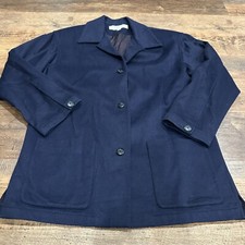 Valerie Stevens Womens 8 Navy Blue Wool Cashm...