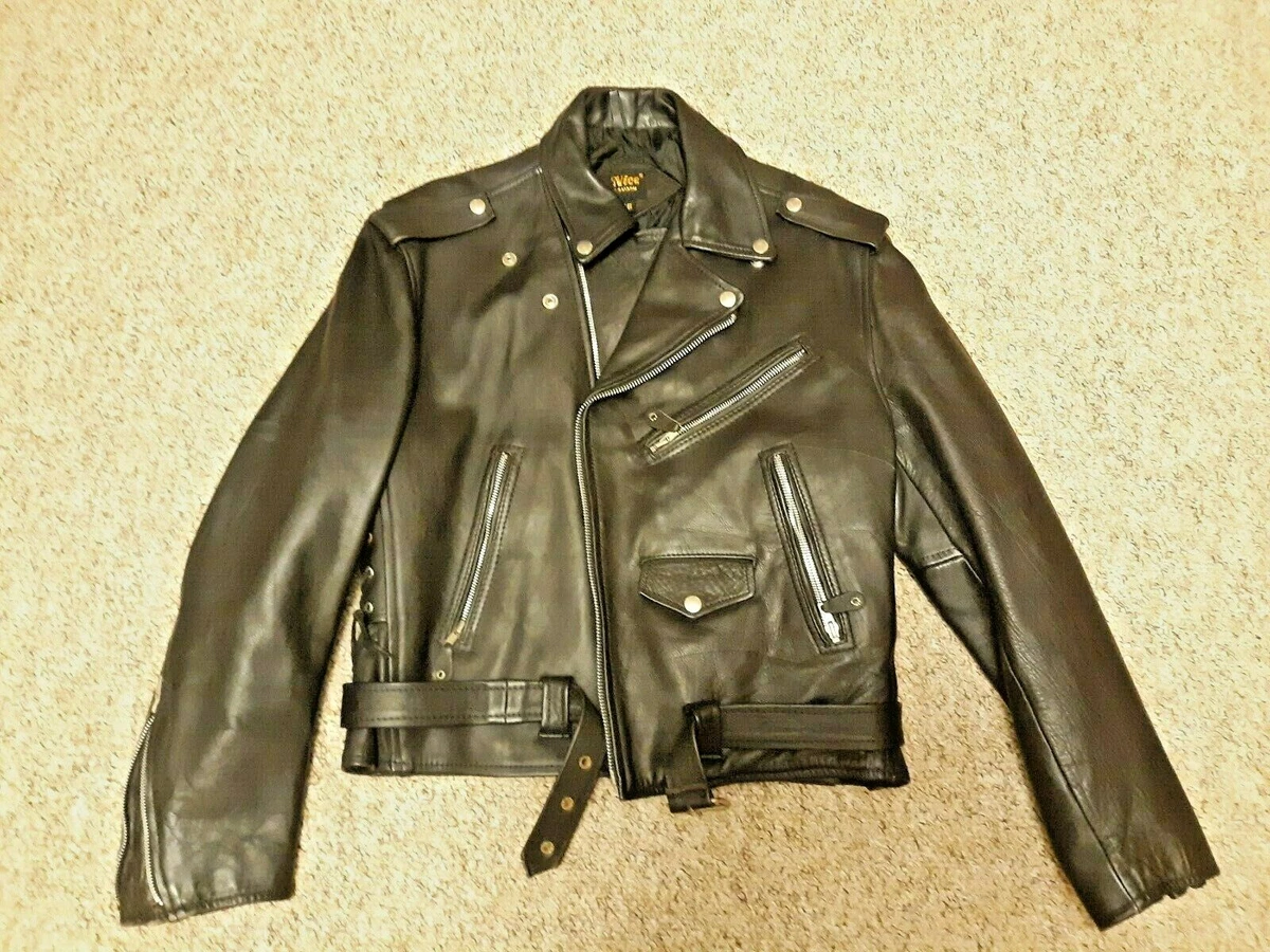 Louis Vuitton Leather Mix Biker BLACK. Size 46