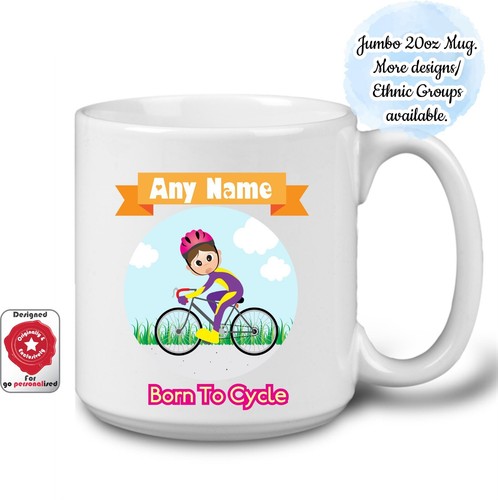 Taza Jumbo Personalizada 20 OZ Ciclista Bicicleta Ciclista Regalos para Ella - Imagen 1 de 28
