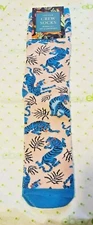 Best Brands Women's Crew Socks Pink With Blue Dragon Tigers Shoe Size 5-11 New