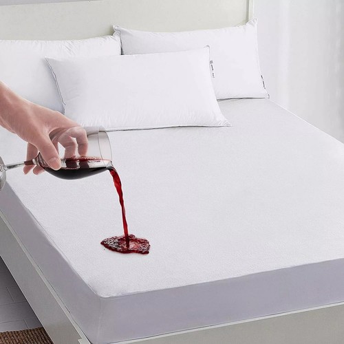 EXTRA DEEP WATERPROOF TERRY TOWEL MATTRESS PROTECTOR FITTED BED COVER NON NOISY - Picture 31 of 48