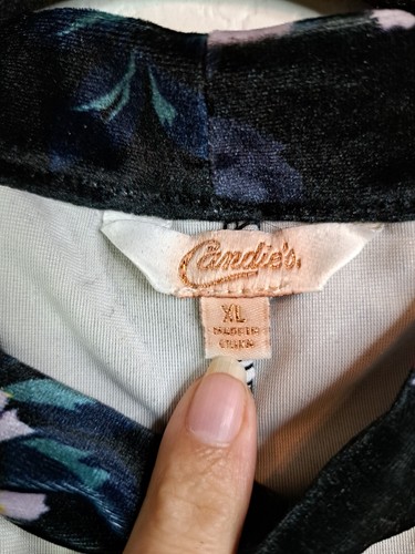 Neu mit Etikett Süßigkeiten Junior XL Blumenmuster schwarz Samt Tank Top mit angebrachter falscher Halskette - Bild 10 von 15
