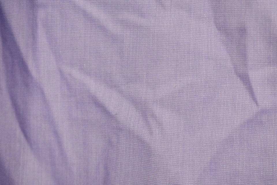 Camisa de negocios manga corta sin arrugas con botones violeta Saddlebred para hombre M Foto 4 de 4