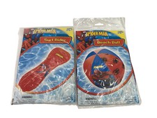 Spider-man Inflatable 20" Beach Ball 28 Surf Rider Swim Pool Water Toys-Marvel