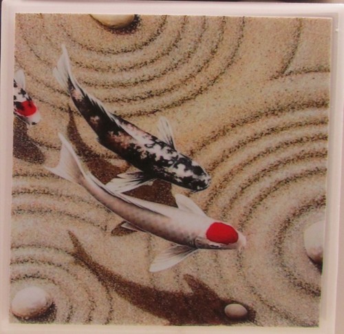 Sottobicchieri Piastrelle Ceramica - Koi - Set di 4 (Acquista 2 Set Qualsiasi - Ottieni 1 Set Gratis) - A - Foto 2 di 6