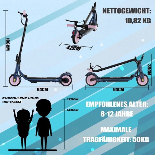 RCB R7X Scooter Eléctrico Niños 20km/h Scooter Infantil 8-12 Años Scooter Eléctrico - Imagen 15 de 31