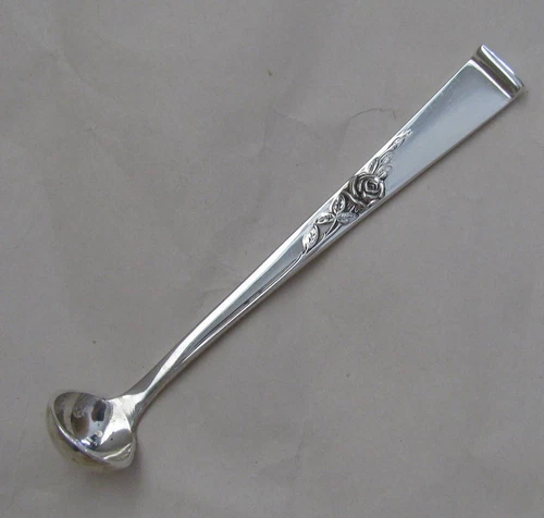 REED & BARTON Sterling Classic Rose Mustard Ladle