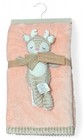 Chick Pea Baby Plush Peach Brown 30"x36" Soft Blanket Deer Soft Girl