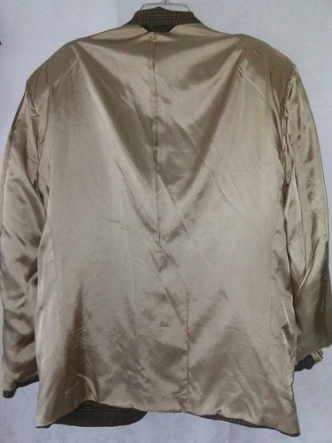 Branford & Taylor Uomo 48R? Blazer 2 bottoni marrone grigio talpa cappotto sportivo Louries - Foto 8 di 9