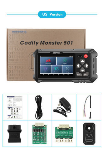 OBDPROG 501 Car OBD2 IMMO Key Fob Programmer Remote Programming Immobilizer Tool - Picture 2 of 11