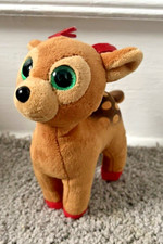 TY Beanie Baby - Tinsel Reindeer, Christmas Holiday Plush Toy Stuffed, 6in, 2017